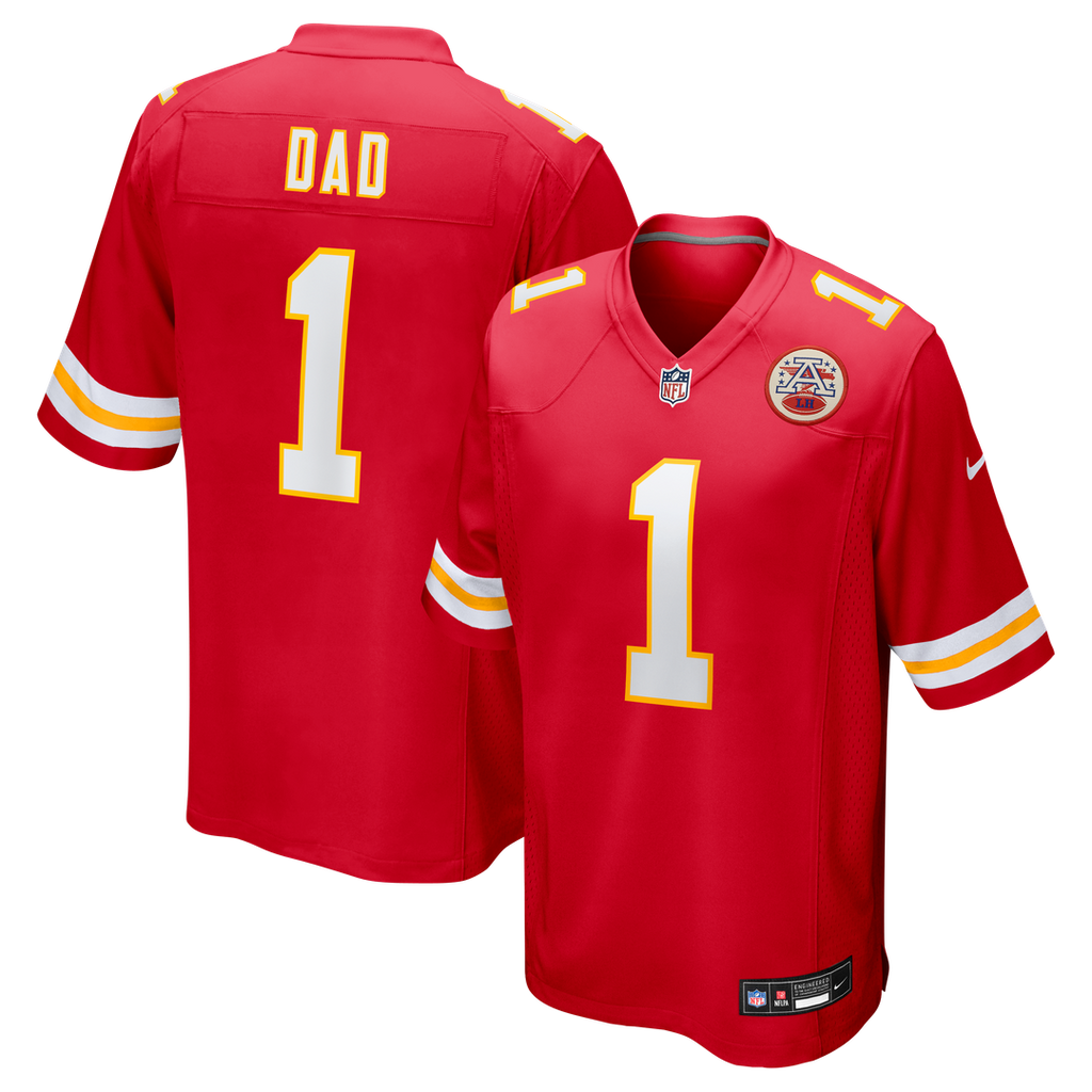 Kansas City Chiefs Number 1 Dad Nike Game Jersey - Red