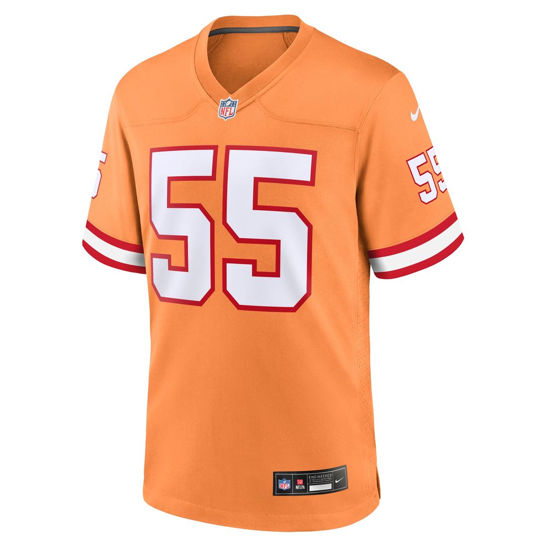 Tampa Bay Buccaneers Derrick Brooks Nike Throwback Game Jersey - Orange