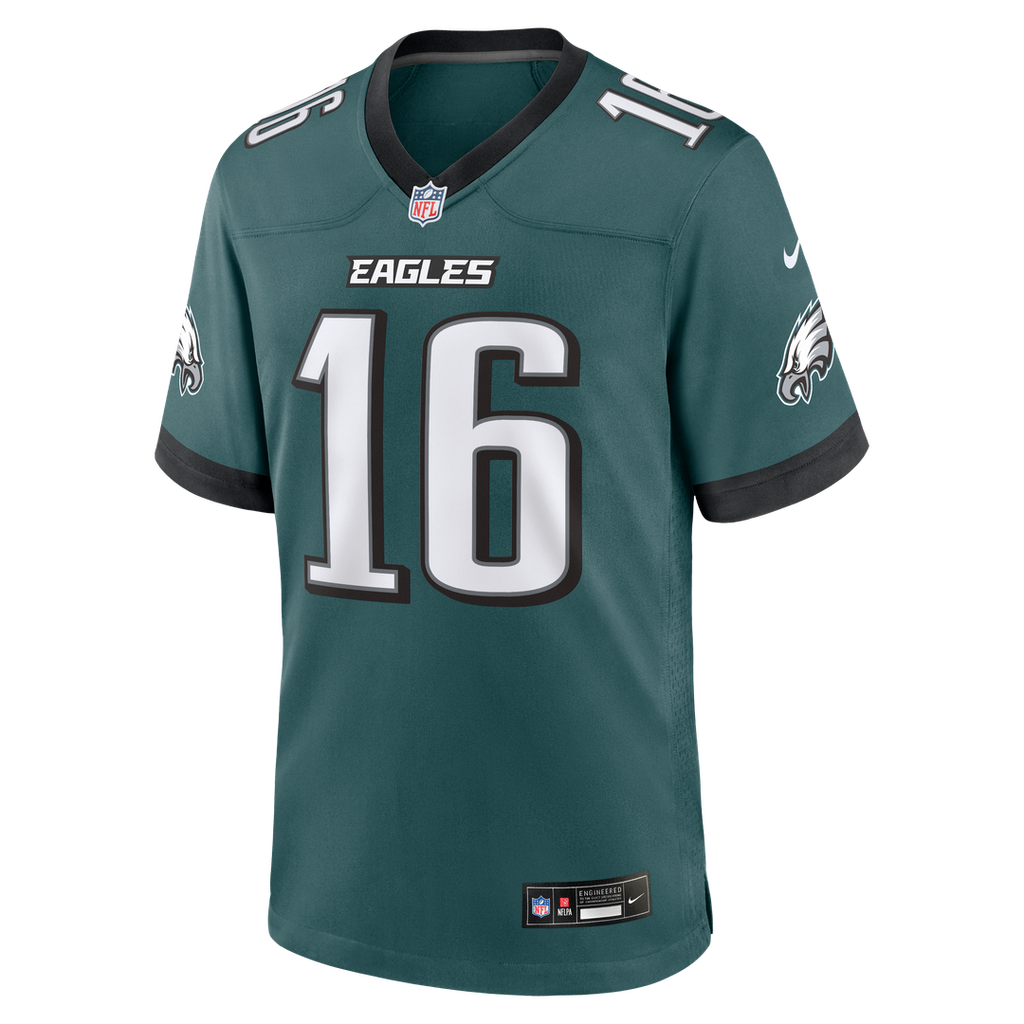 Philadelphia Eagles Tanner McKee Nike Team Game Jersey - Midnight Green