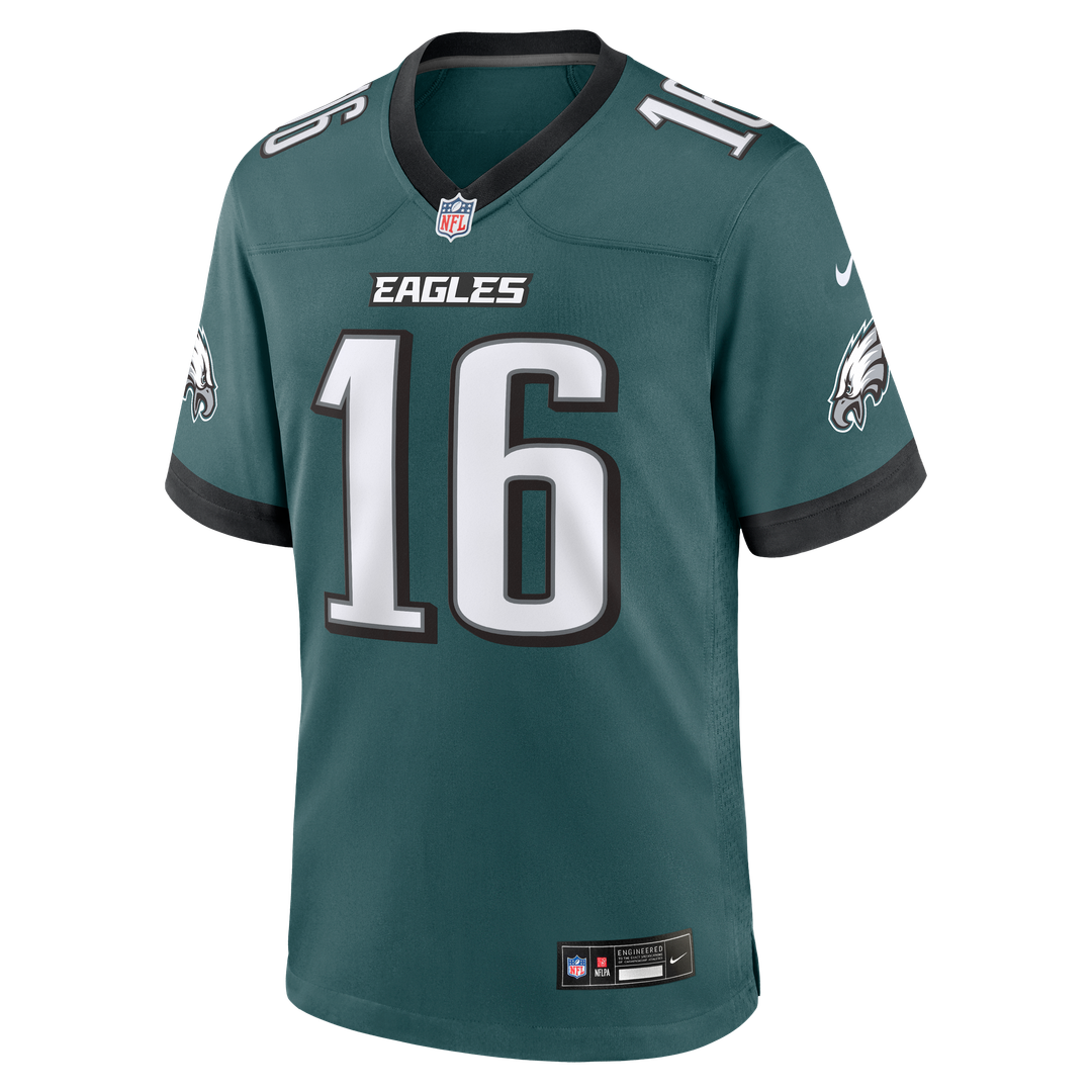 Philadelphia Eagles Tanner McKee Nike Team Game Jersey - Midnight Green