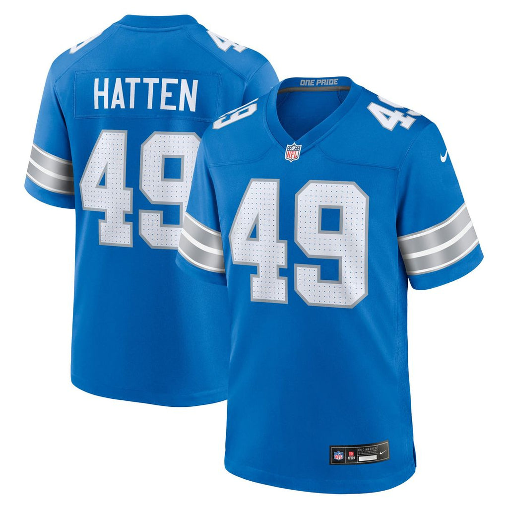 Detroit Lions Hogan Hatten Nike Game Jersey - Blue