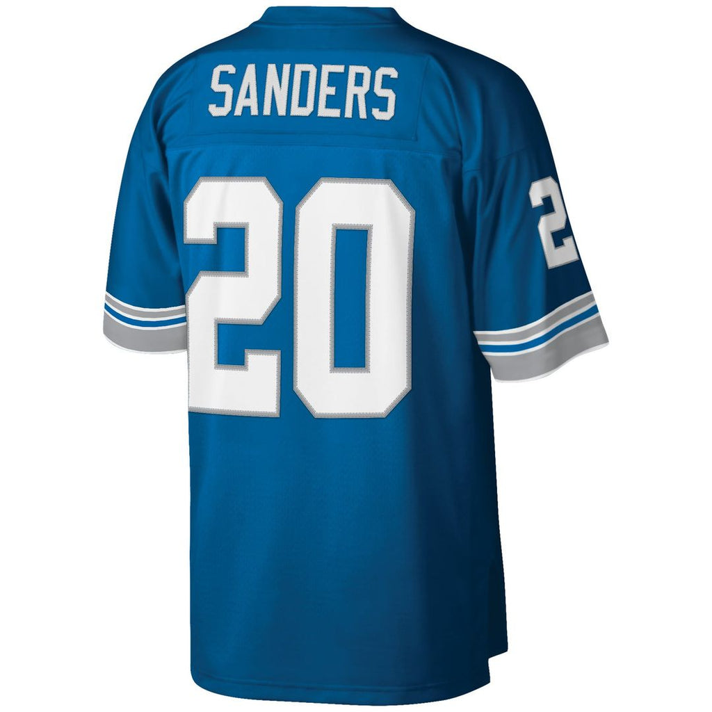 Detroit Lions Barry Sanders Mitchell & Ness Big & Tall 1996 Retired Player Replica Jersey - Blue