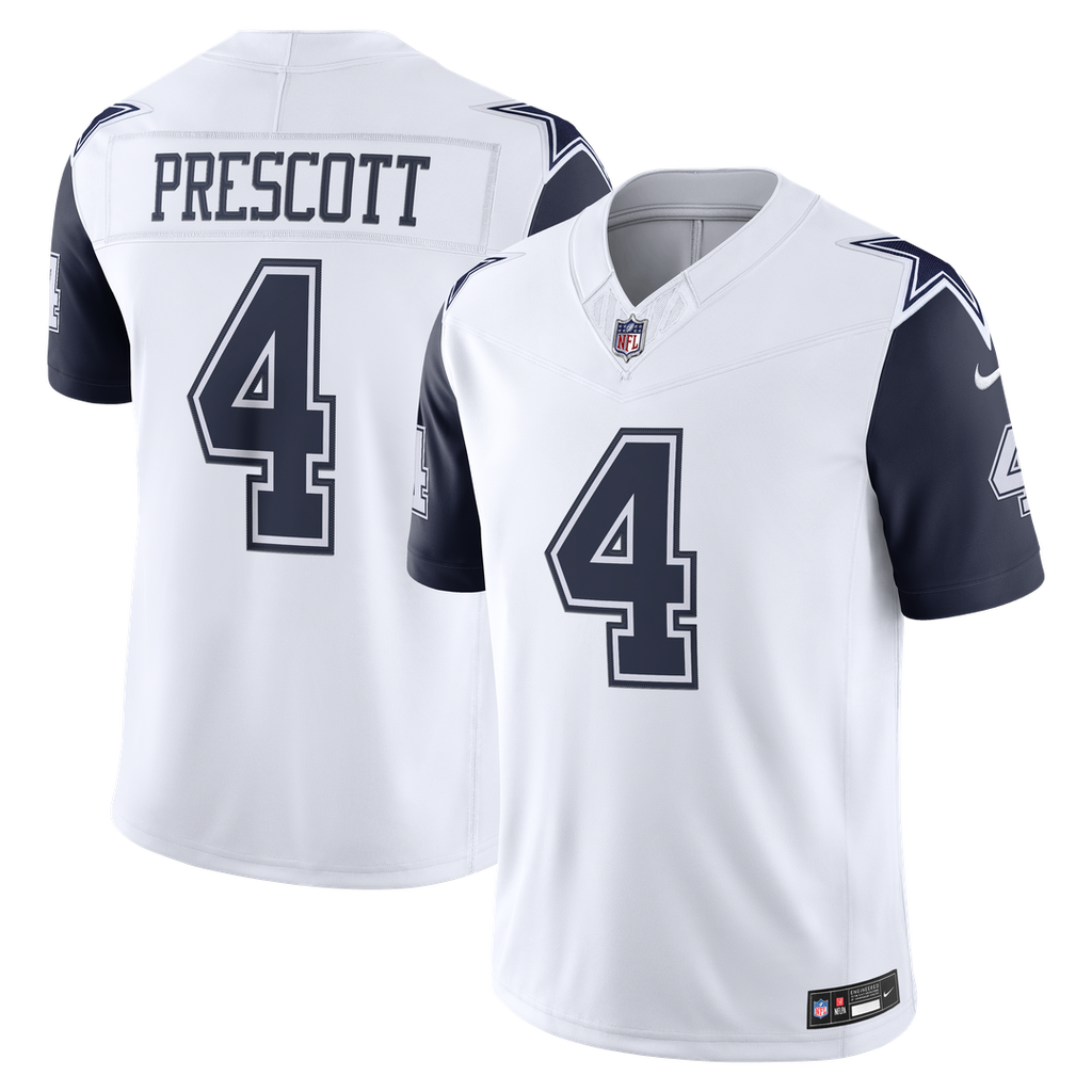 Dallas Cowboys Dak Prescott Nike Alternate Vapor F.U.S.E. Stitched Limited Jersey - White