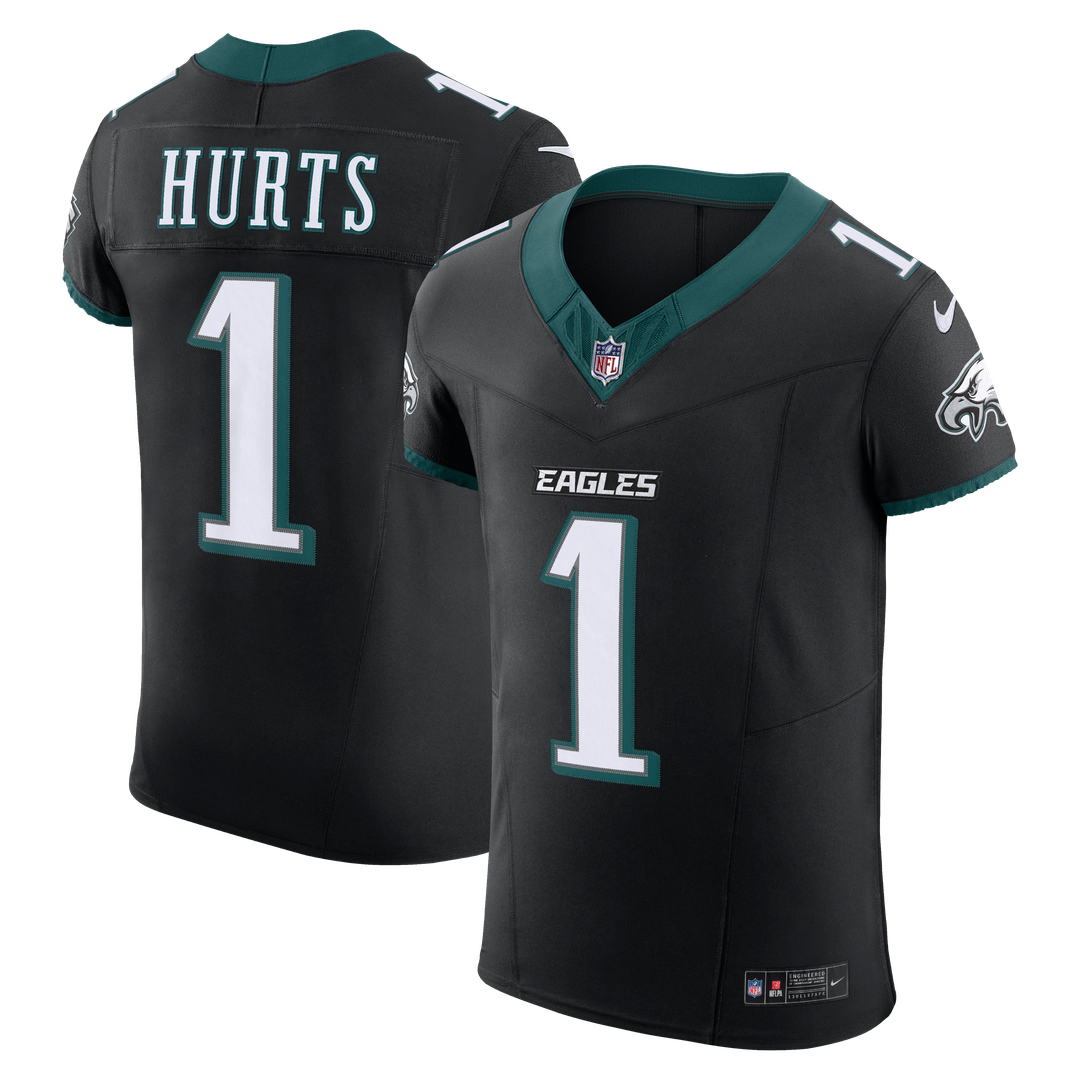 Philadelphia Eagles Jalen Hurts Nike Alternate Vapor F.U.S.E. Elite Jersey - Black