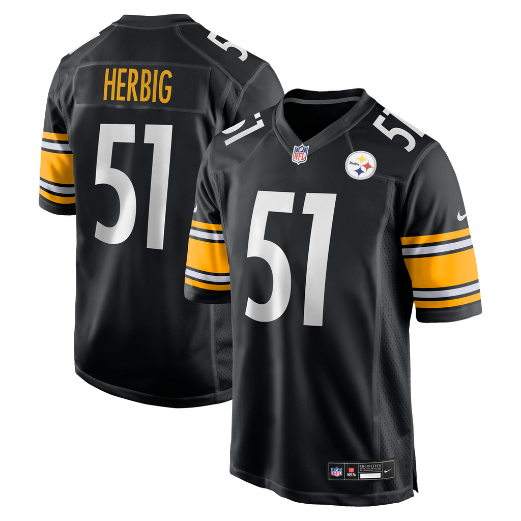 Pittsburgh Steelers Nick Herbig Nike Game Jersey - Black
