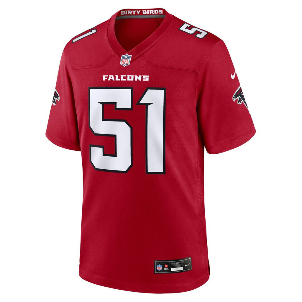 Atlanta Falcons Jared Ivey Nike Team Game Jersey - Red