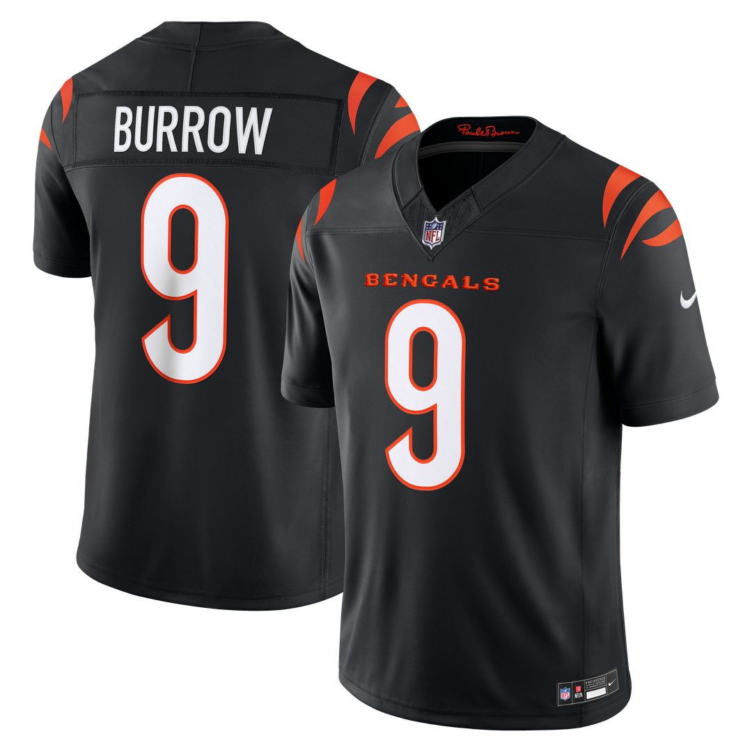 Cincinnati Bengals Joe Burrow Nike Team Vapor F.U.S.E. Stitched Limited Jersey - Black
