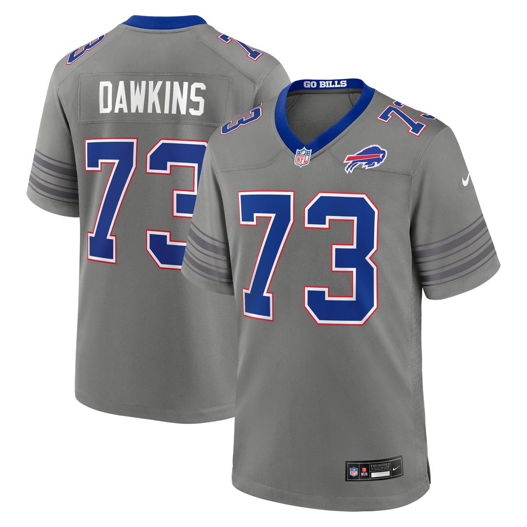 Buffalo Bills Dion Dawkins Nike Nickel City Game Jersey - Gray