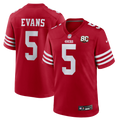 San Francisco 49ers Mike Evans Nike 80th Anniversary Game Jersey - Scarlet