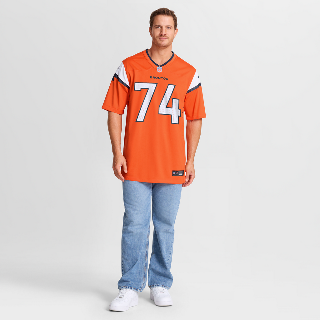 Denver Broncos Ben Powers Nike Team Game Jersey - Orange