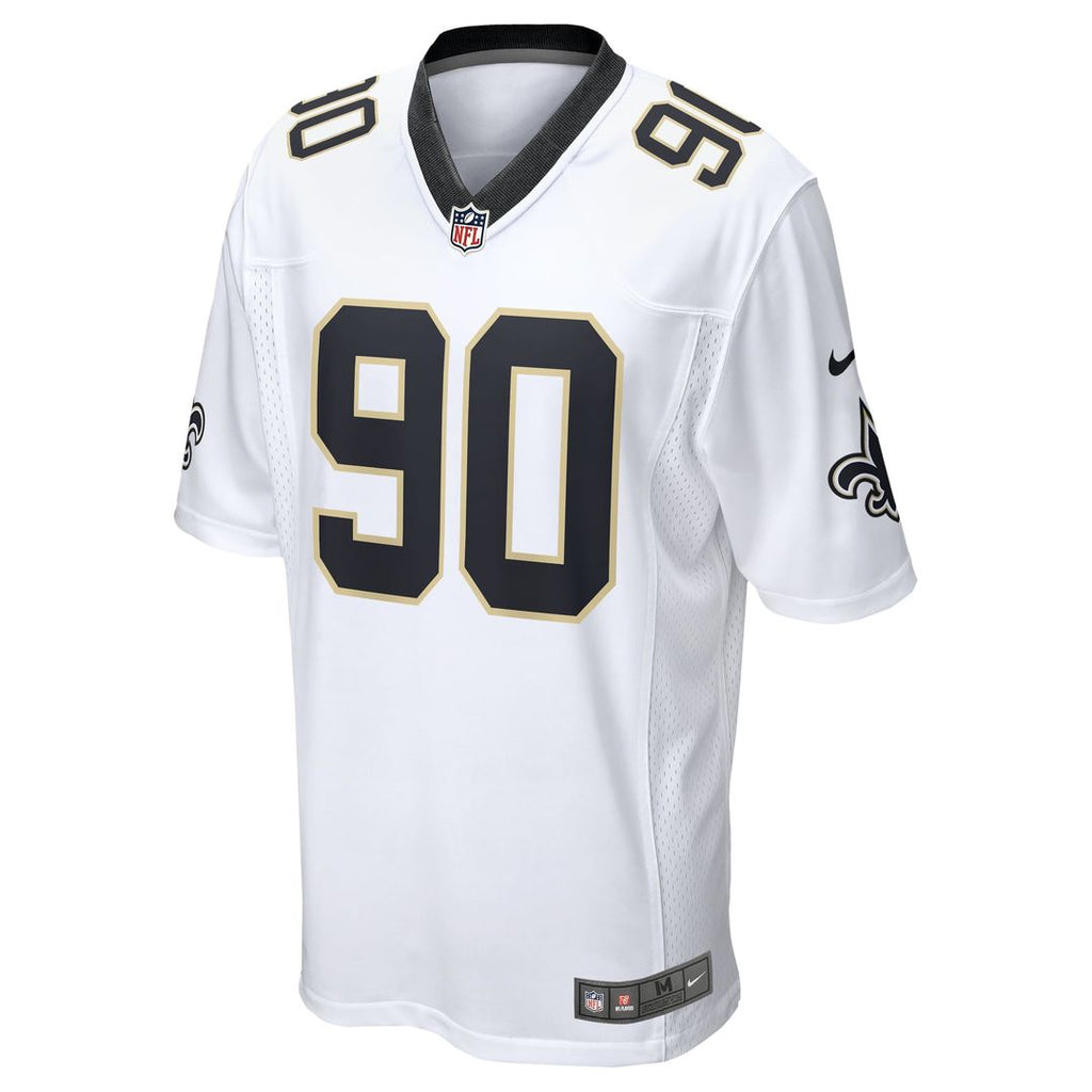 New Orleans Saints Bryan Bresee Nike Game Jersey - White