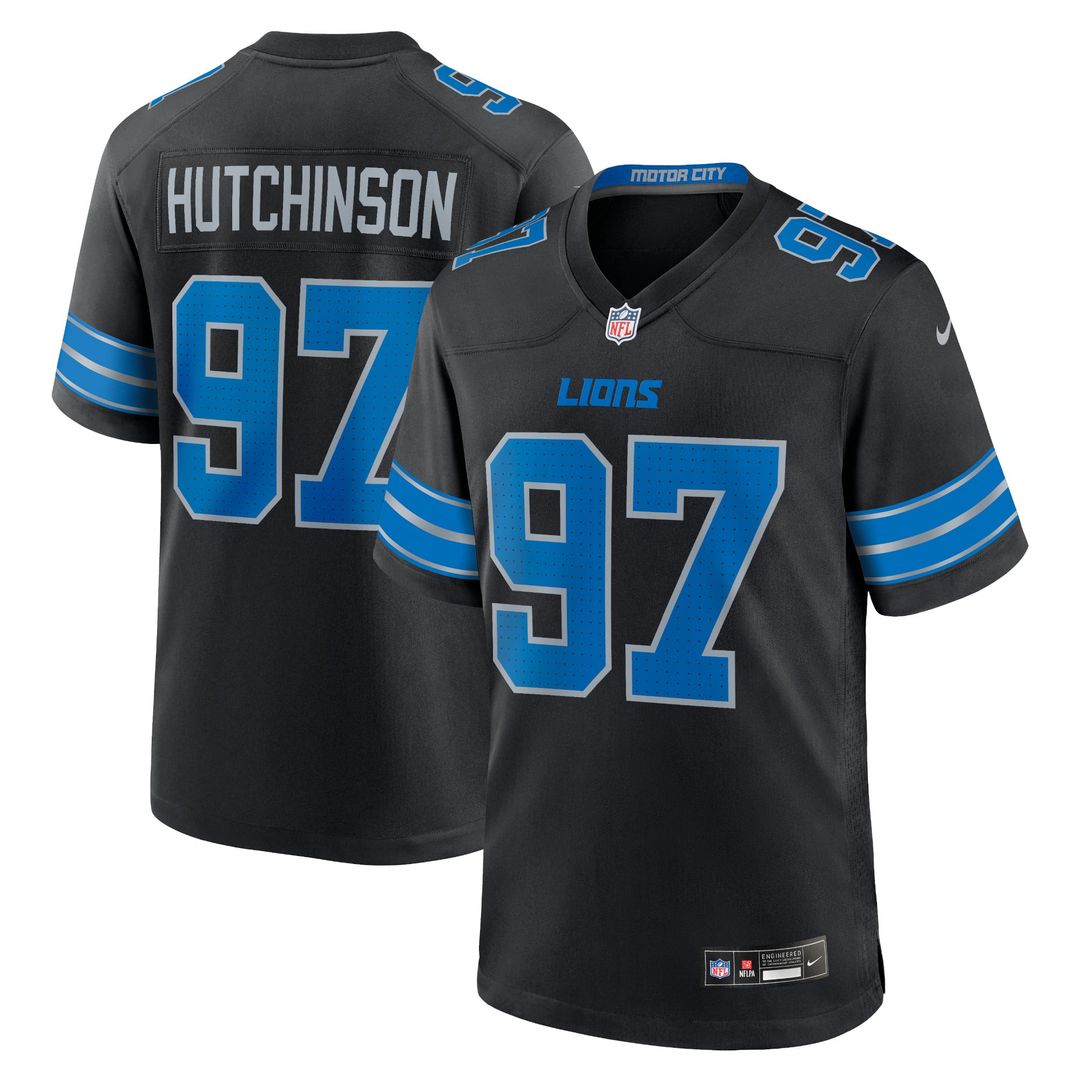 Detroit Lions Aidan Hutchinson Nike 2nd Alternate Game Jersey - Black
