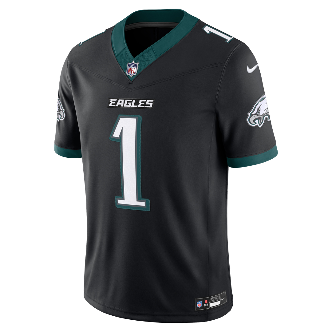 Philadelphia Eagles Jalen Hurts Nike Alternate Vapor F.U.S.E. Stitched Limited Jersey - Black