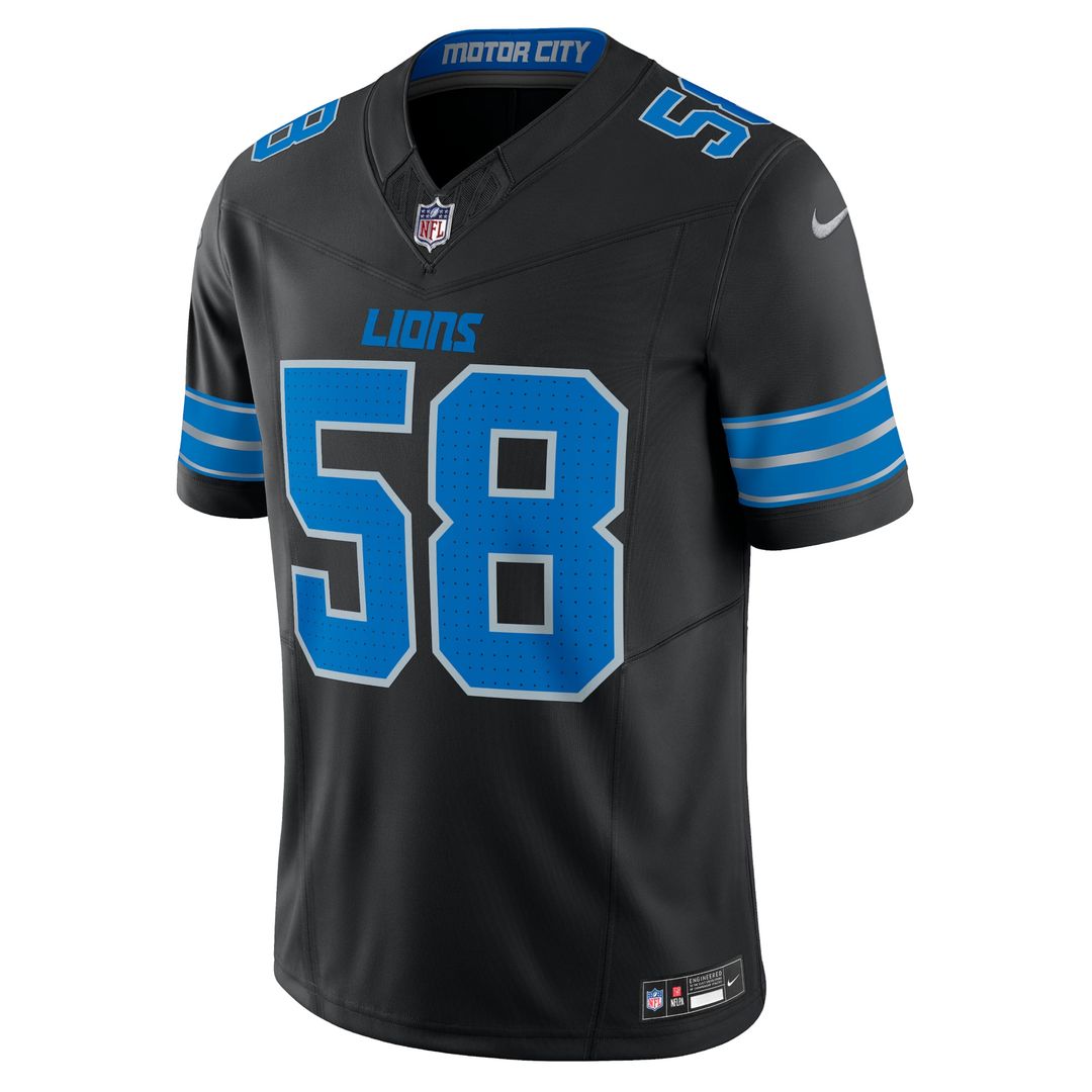 Detroit Lions Penei Sewell Nike Vapor F.U.S.E. Alternate Limited Jersey - Black
