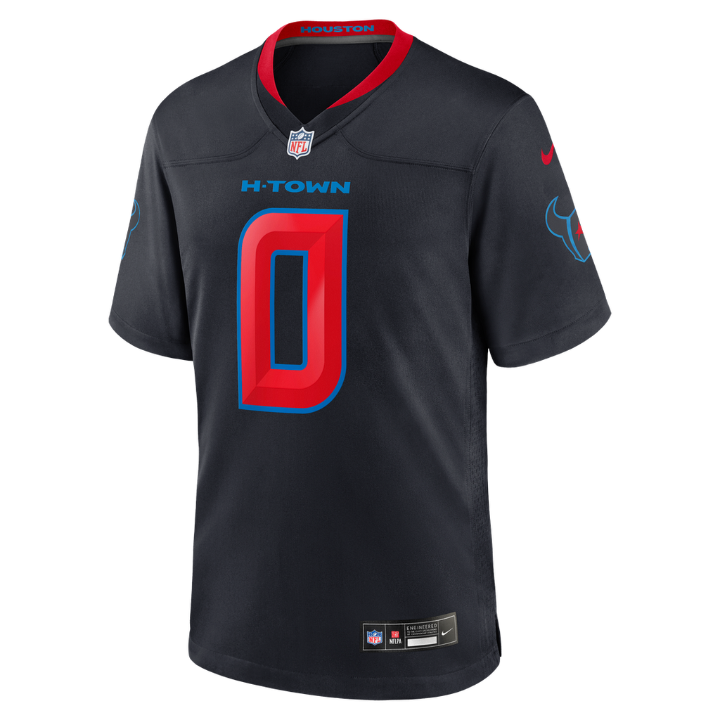 Houston Texans Azeez Al-Shaair Nike Alternate Game Jersey - Navy