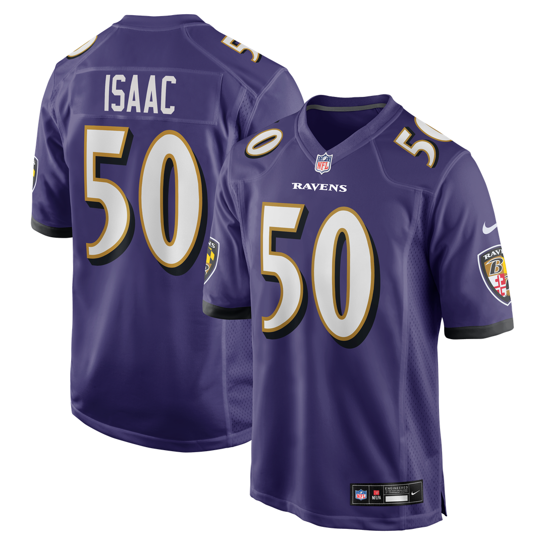 Baltimore Ravens Adisa Isaac Nike Team Game Jersey - Purple
