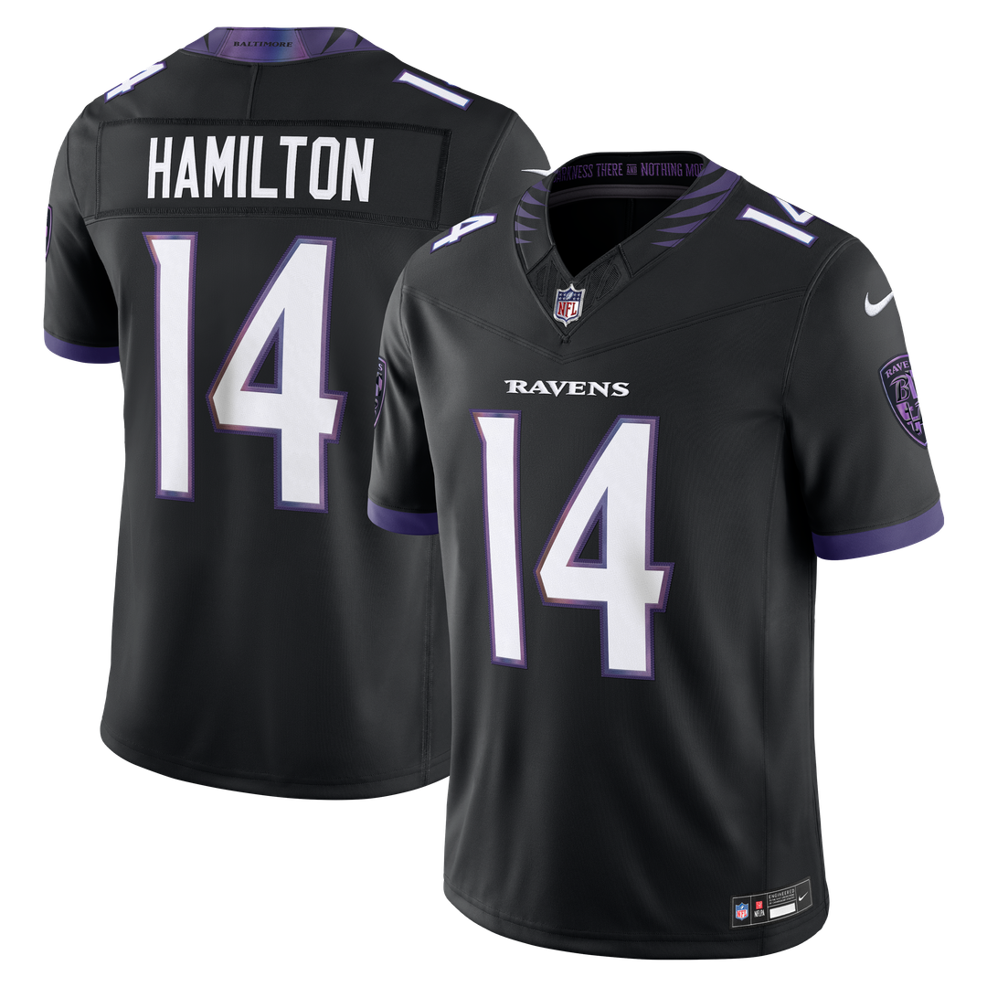 Baltimore Ravens Kyle Hamilton Nike Alternate Vapor F.U.S.E. Stitched Limited Jersey - Black