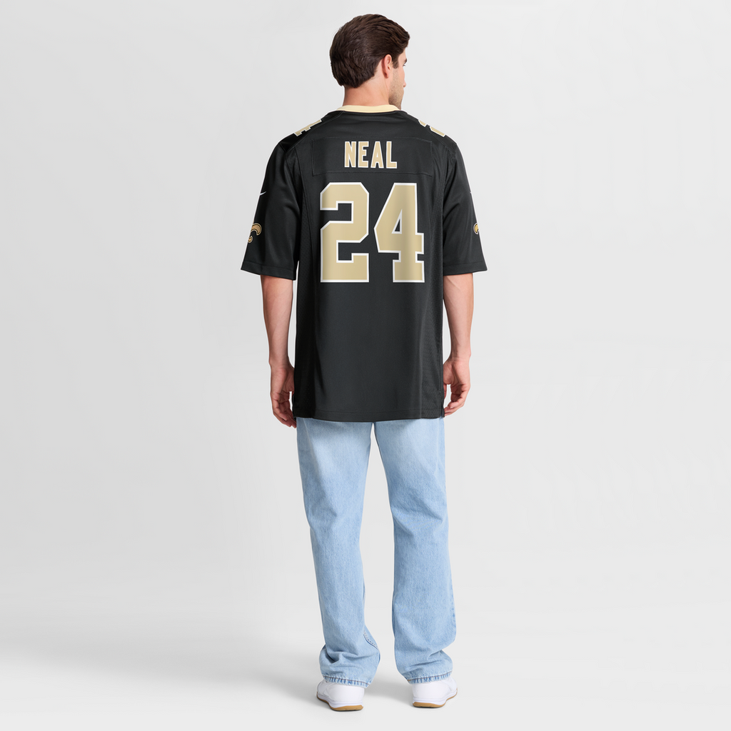 New Orleans Saints Devin Neal Nike Team Game Jersey - Black