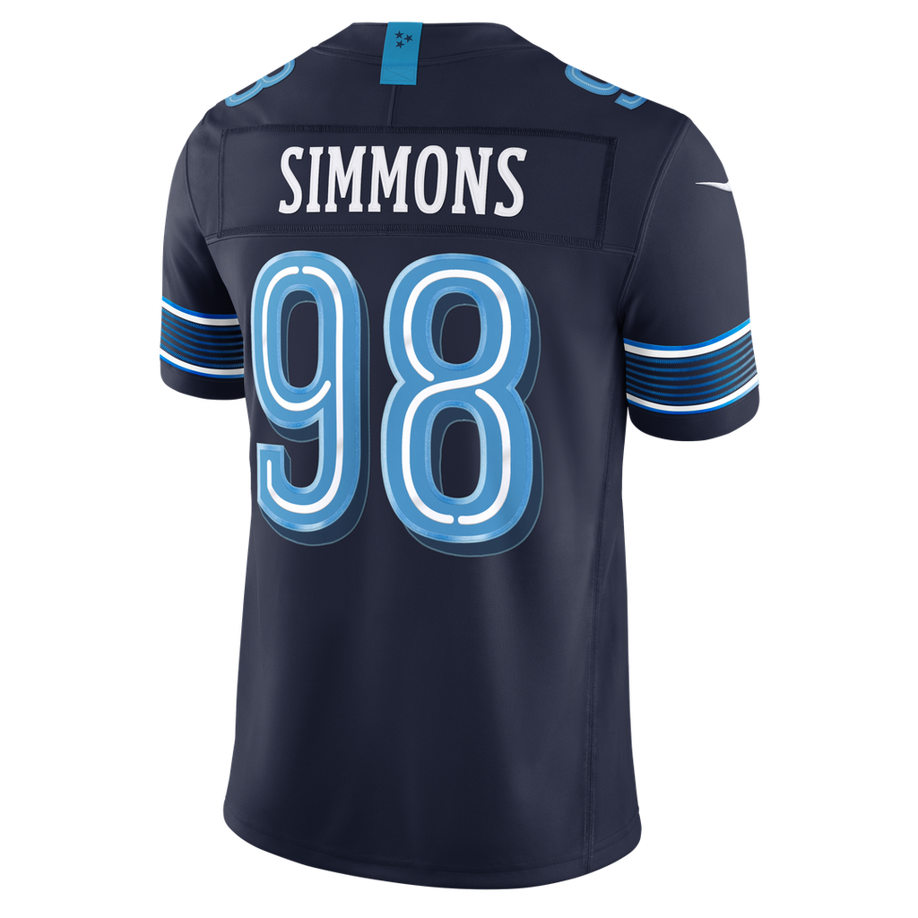 Tennessee Titans Jeffery Simmons Nike 2026 Rivalries Collection Stitched Limited Jersey - Navy