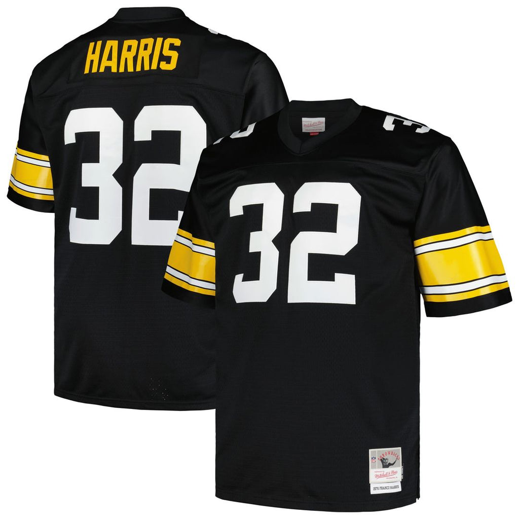 Pittsburgh Steelers Franco Harris Mitchell & Ness Big & Tall 1976 Legacy Retired Player Jersey - Black