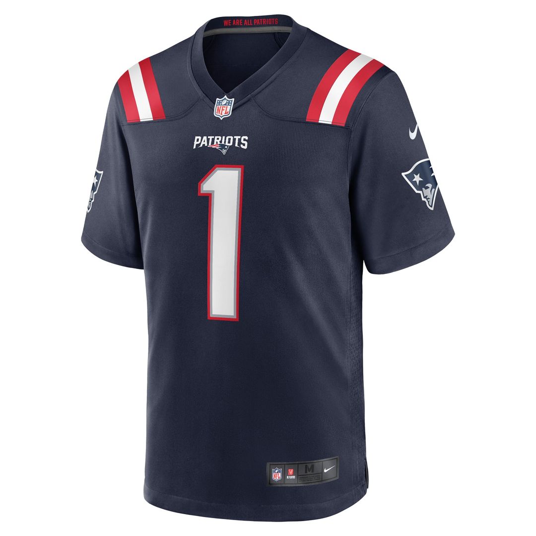 New England Patriots Number 1 Dad Nike Game Jersey - Navy