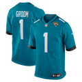 Jacksonville Jaguars Number 1 Groom Nike Game Jersey - Teal