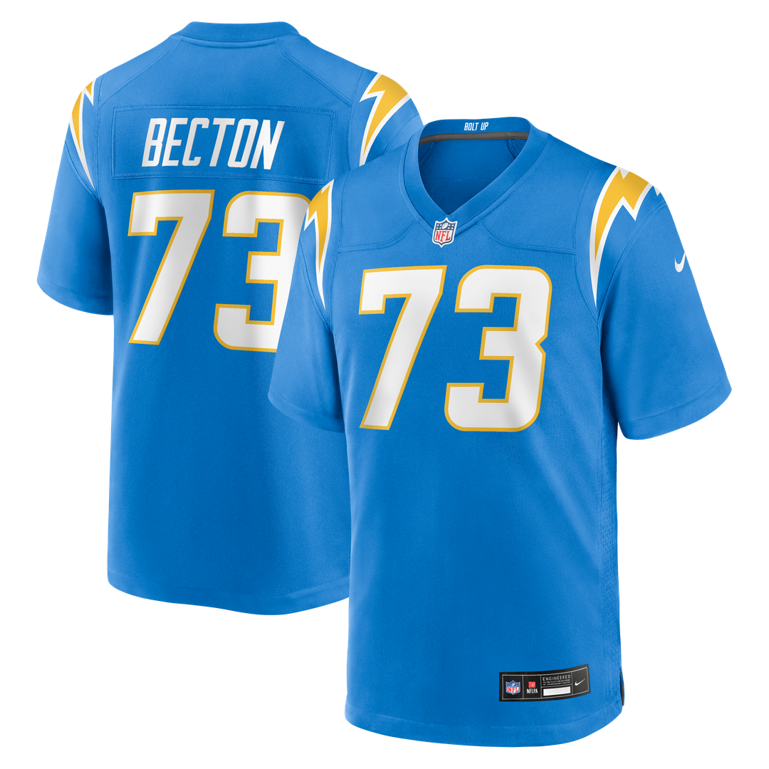 Los Angeles Chargers Mekhi Becton Nike Team Game Jersey - Powder Blue