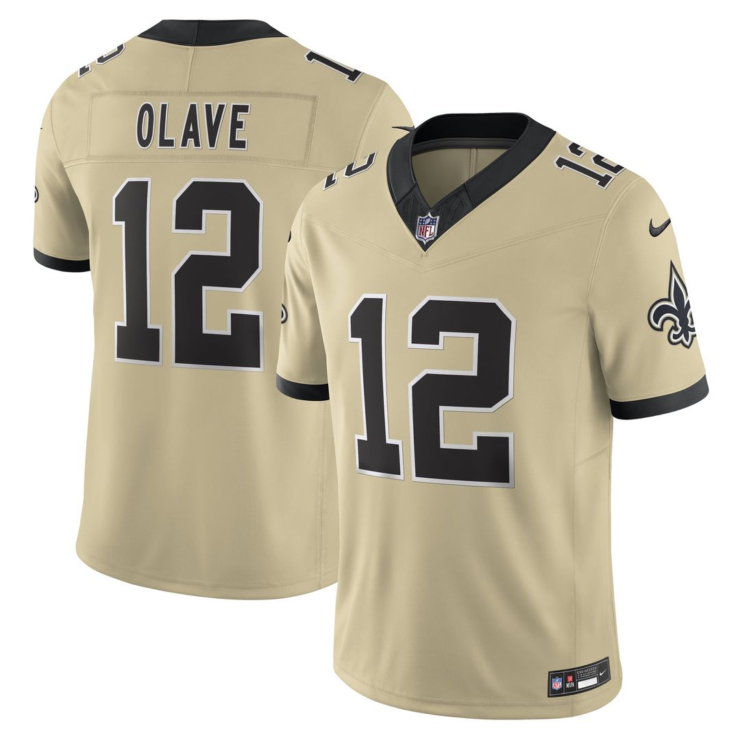 New Orleans Saints Chris Olave Nike Alternate Gameday Golds Alternate Vapor F.U.S.E. Limited Jersey - Gold
