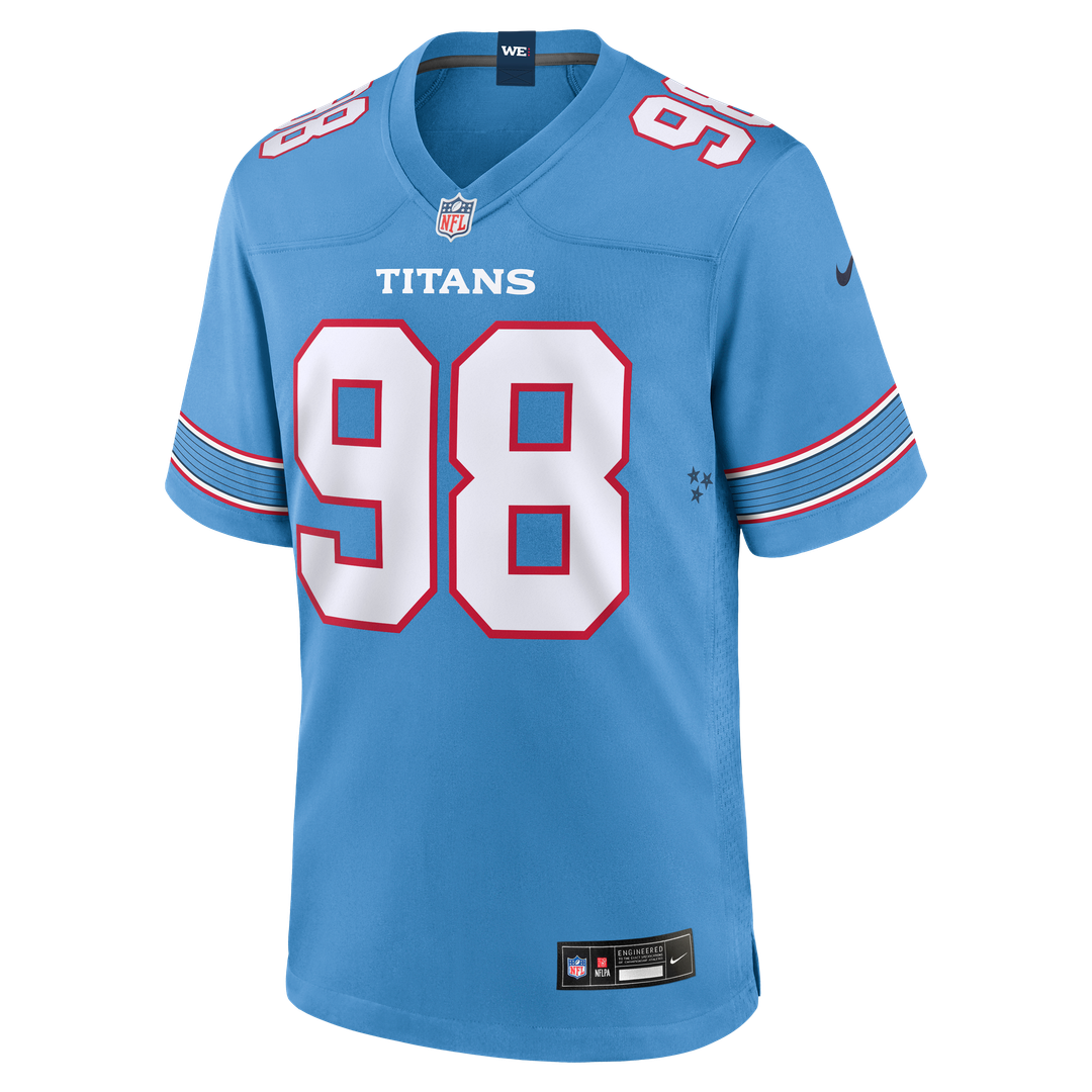 Tennessee Titans Jeffery Simmons Nike Game Jersey - Light Blue