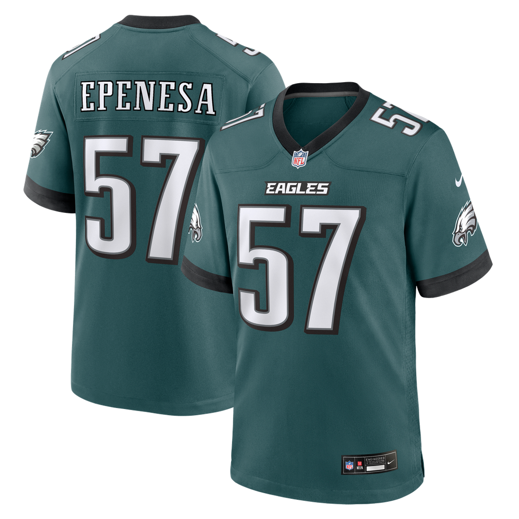 Philadelphia Eagles A.J. Epenesa Nike Team Game Jersey - Midnight Green