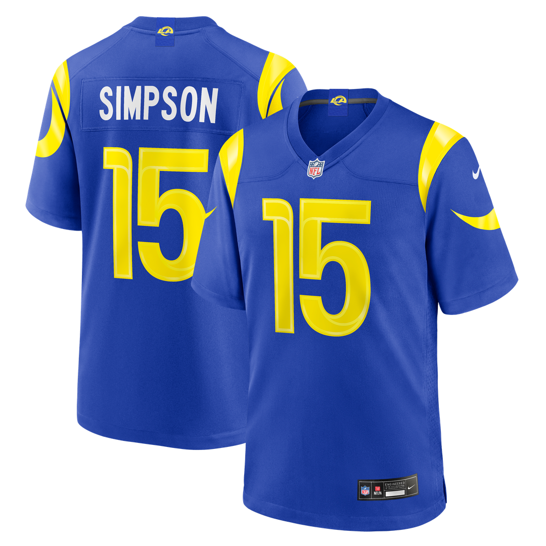 Los Angeles Rams Ty Simpson Nike Team Game Jersey - Royal