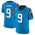 Carolina Panthers Bryce Young Nike Alternate Vapor F.U.S.E. Stitched Limited Jersey - Blue