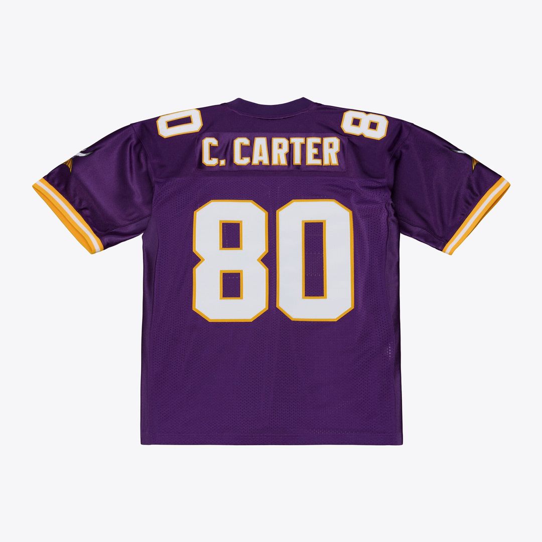 Minnesota Vikings Cris Carter Mitchell & Ness 2001 Authentic Throwback Jersey - Purple