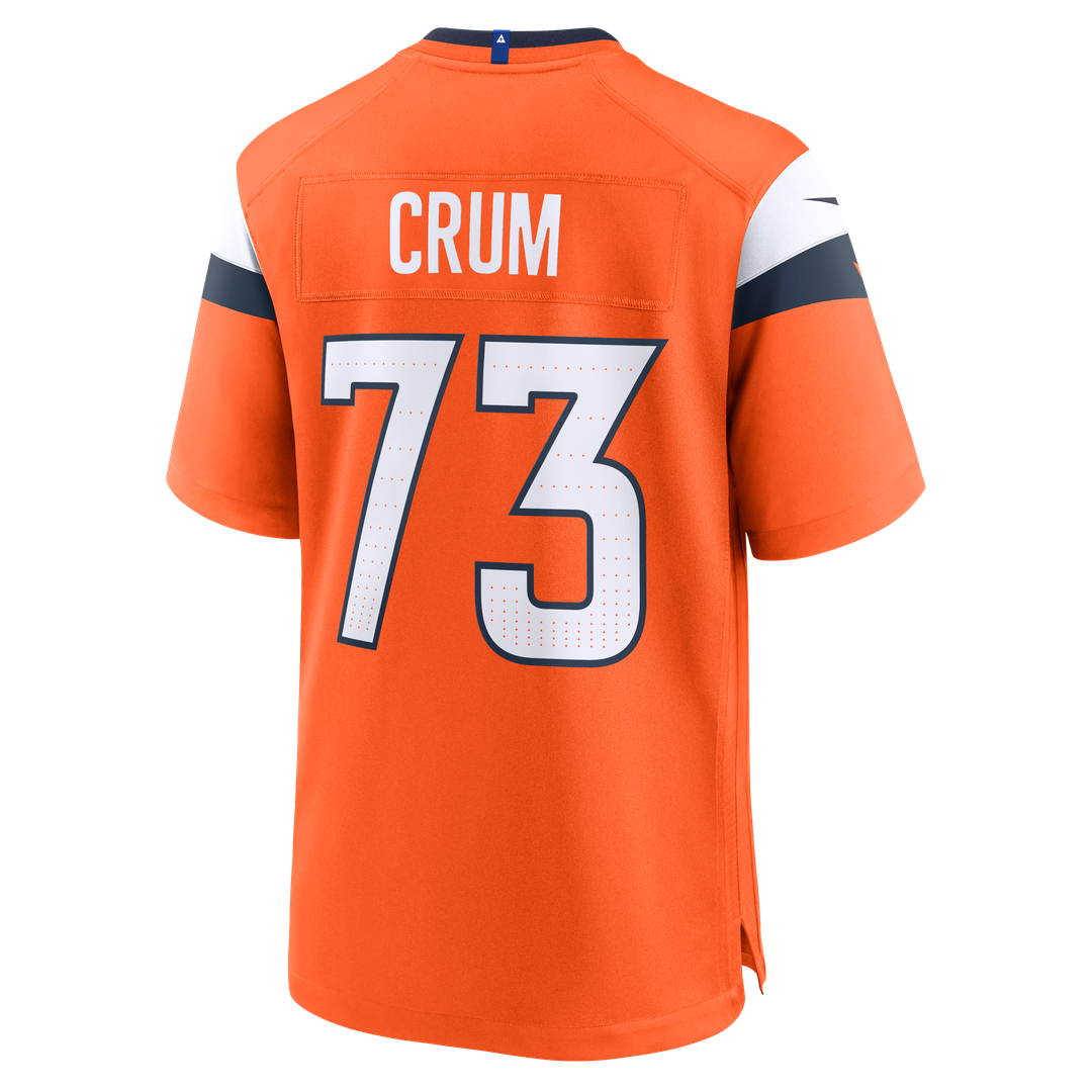 Denver Broncos Frank Crum Nike Team Game Jersey - Orange