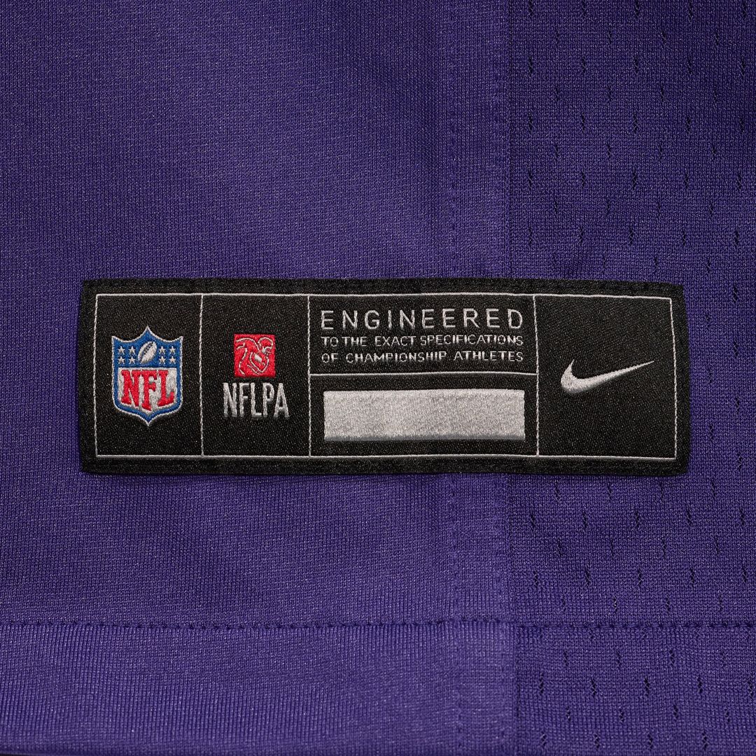 Baltimore Ravens Number 1 Dad Nike Game Jersey - Purple