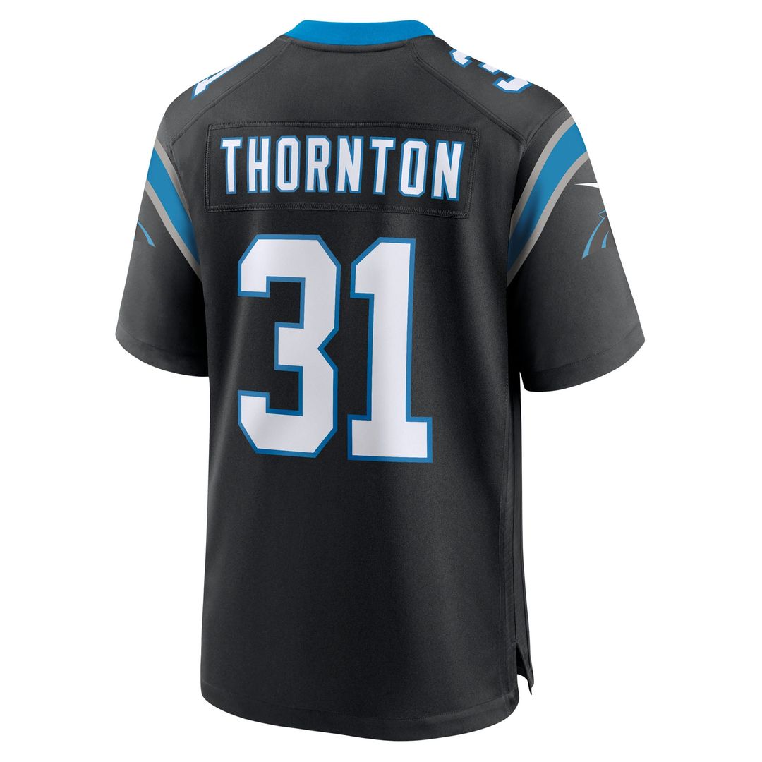 Carolina Panthers Corey Thornton Nike Team Game Jersey - Black