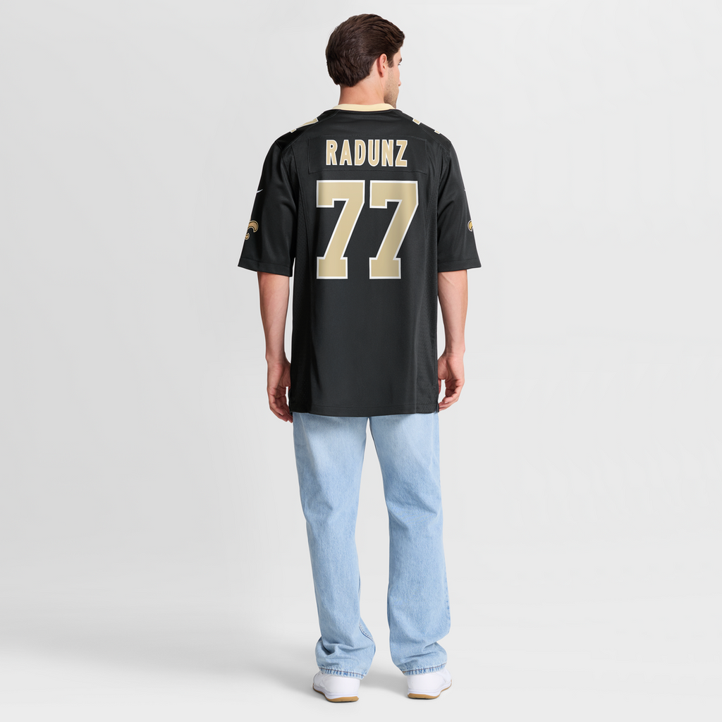 New Orleans Saints Dillon Radunz Nike Team Game Jersey - Black