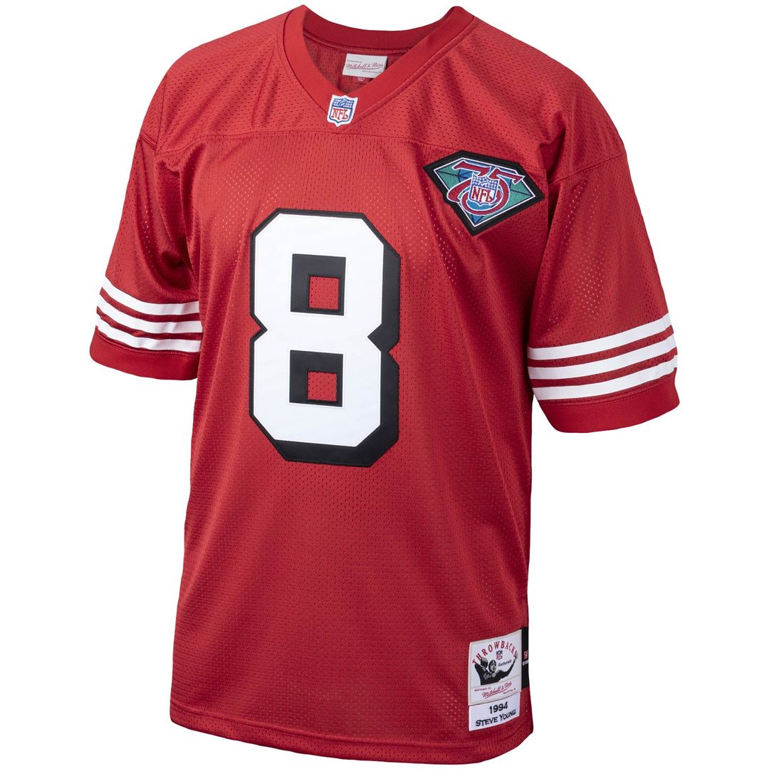 San Francisco 49ers 1994 Steve Young Mitchell & Ness Authentic Throwback Retired Player Jersey - Scarlet