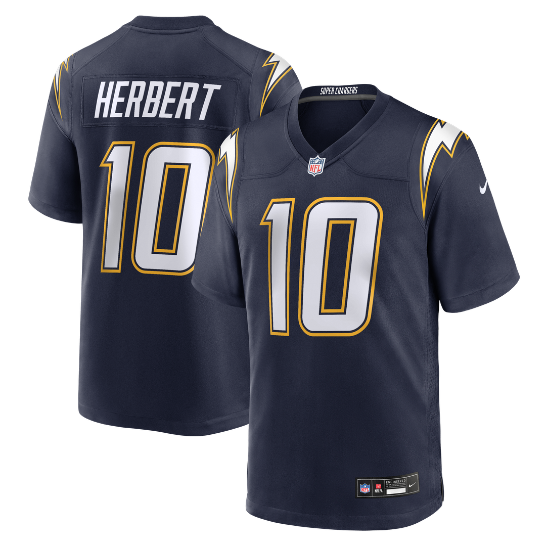 Los Angeles Chargers Justin Herbert Nike Alternate Super Chargers Game Player Jersey - Navy
