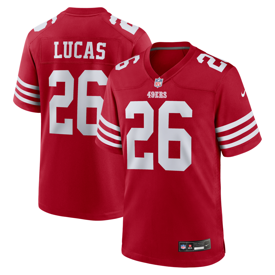San Francisco 49ers Chase Lucas Nike Team Game Jersey - Scarlet