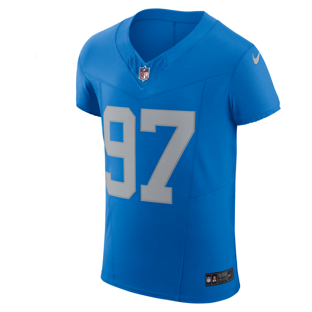 Detroit Lions Aidan Hutchinson Nike Alternate Vapor F.U.S.E. Elite Jersey - Blue