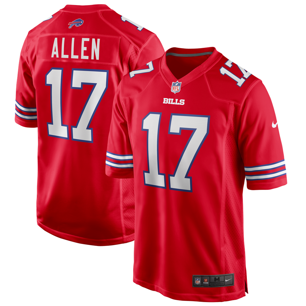 Buffalo Bills Josh Allen Nike Alternate Game Jersey - Red