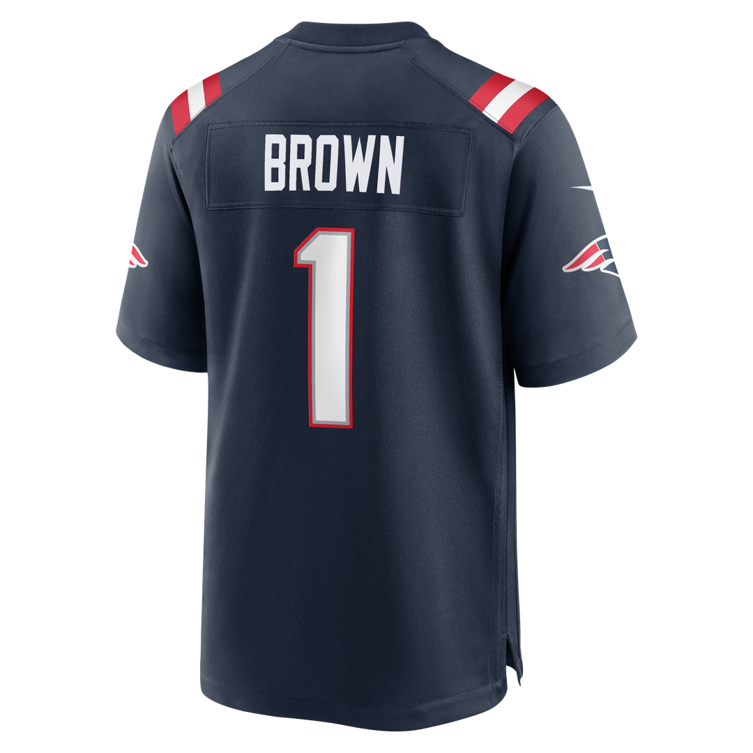 New England Patriots A.J. Brown Nike Game Jersey - Red