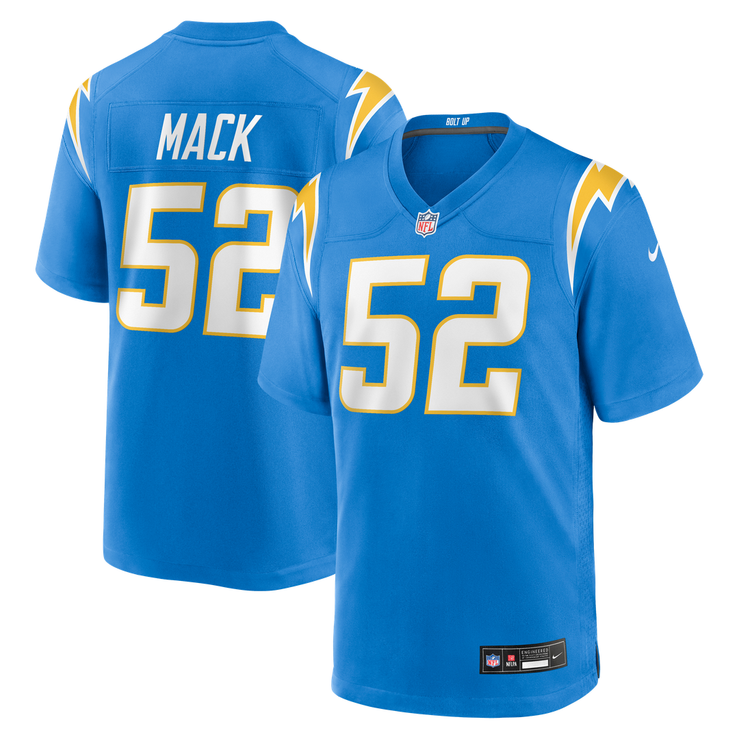 Los Angeles Chargers Khalil Mack Nike Game Jersey - Powder Blue