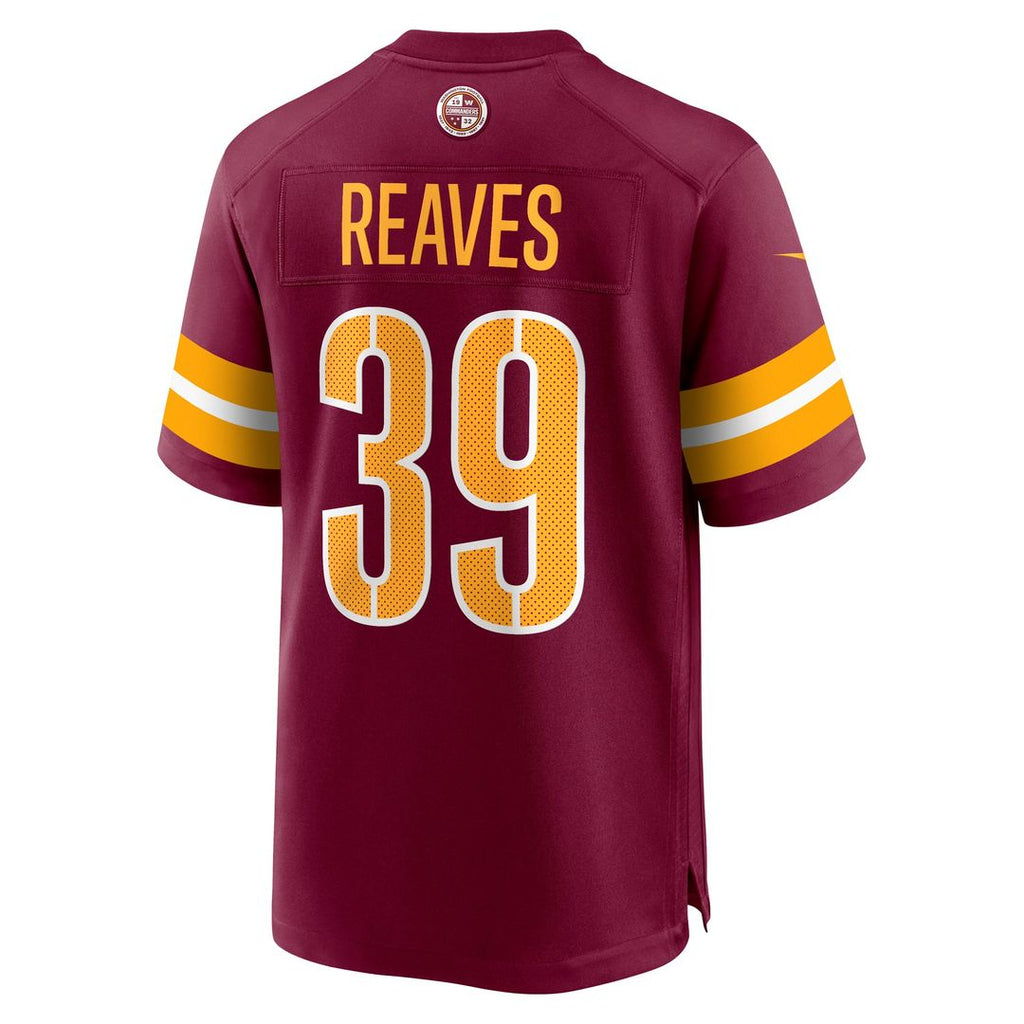 Washington Commanders Jeremy Reaves Nike Game Jersey - Burgundy
