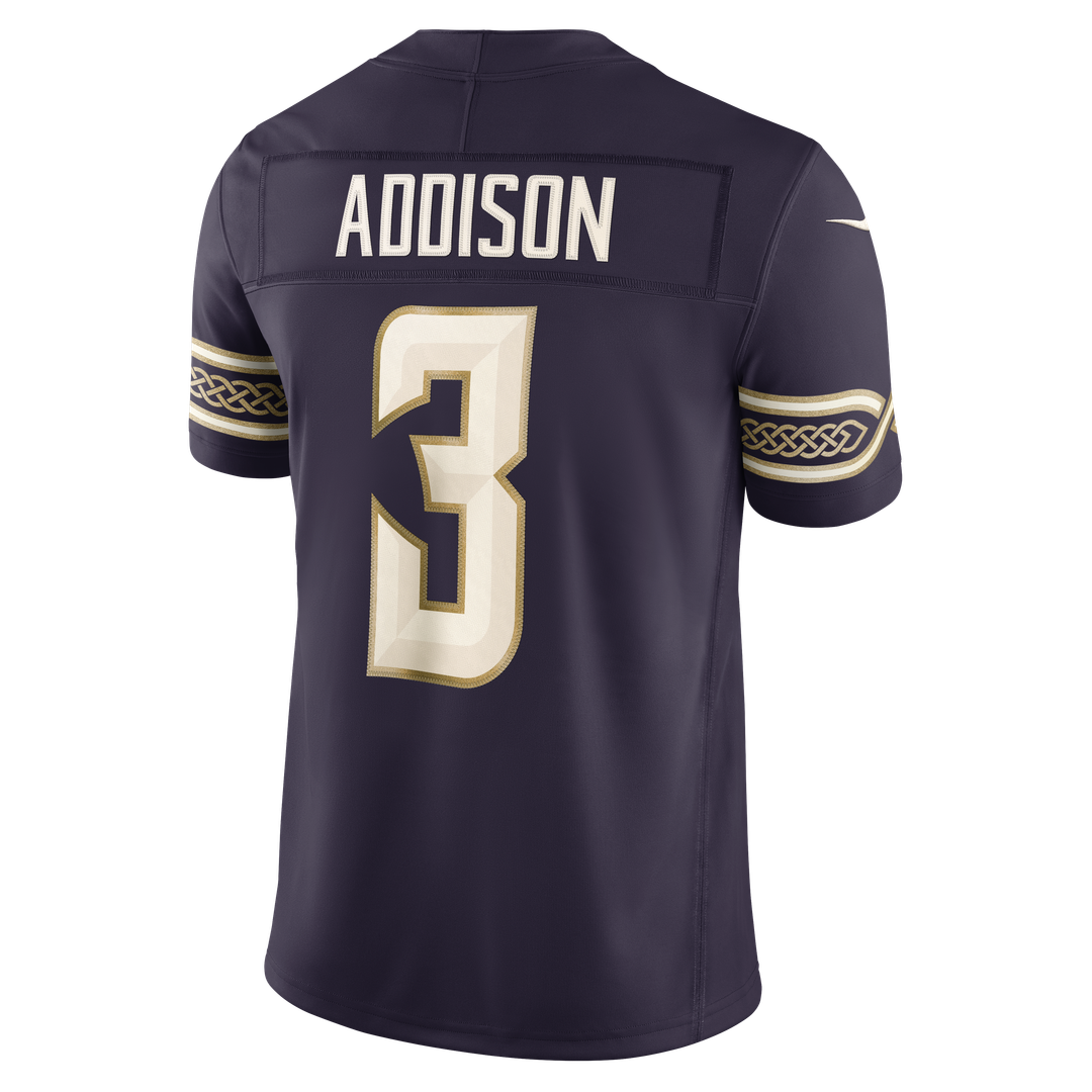Minnesota Vikings Jordan Addison Nike 2026 Rivalries Collection Stitched Limited Jersey - Purple
