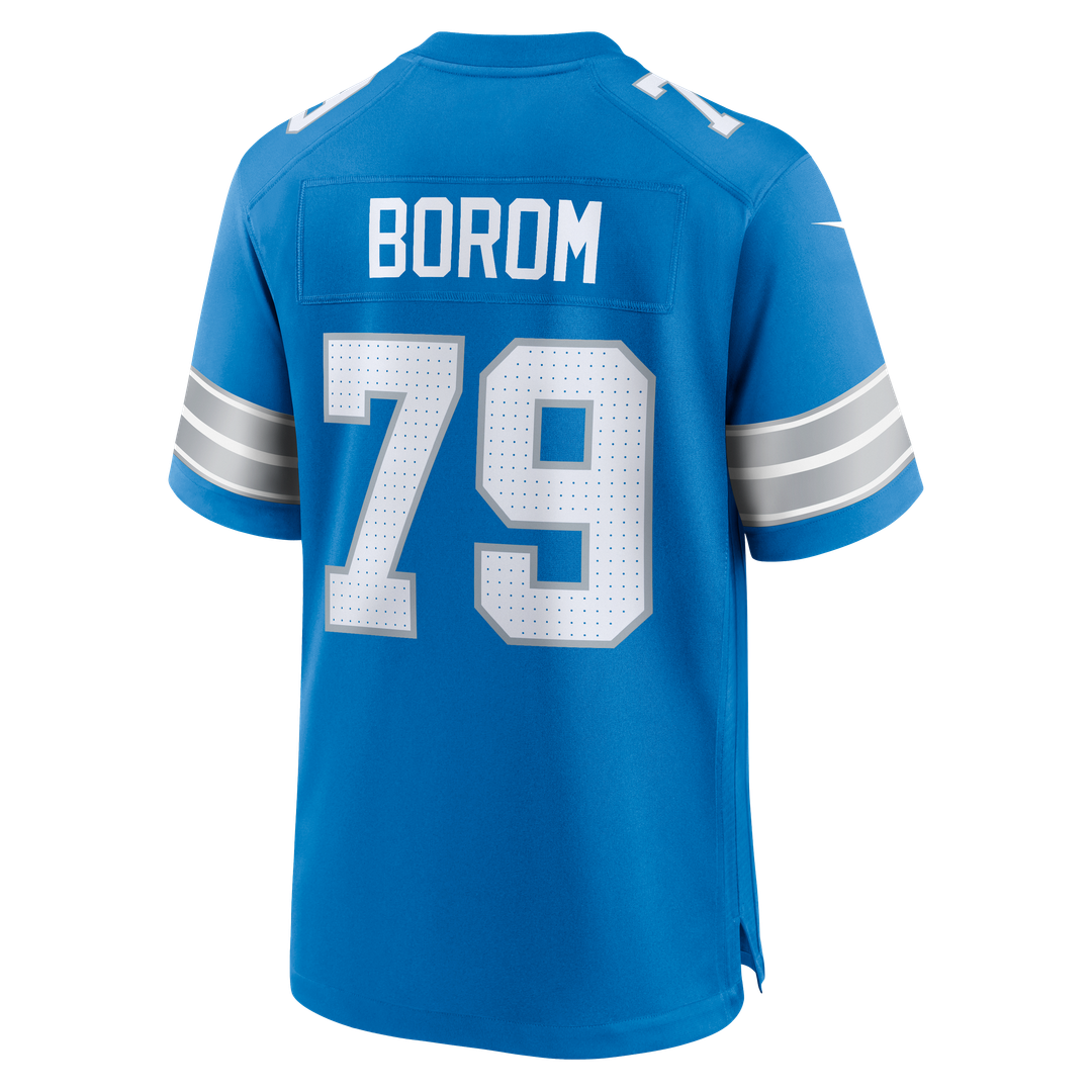 Detroit Lions Larry Borom Nike Team Game Jersey - Blue