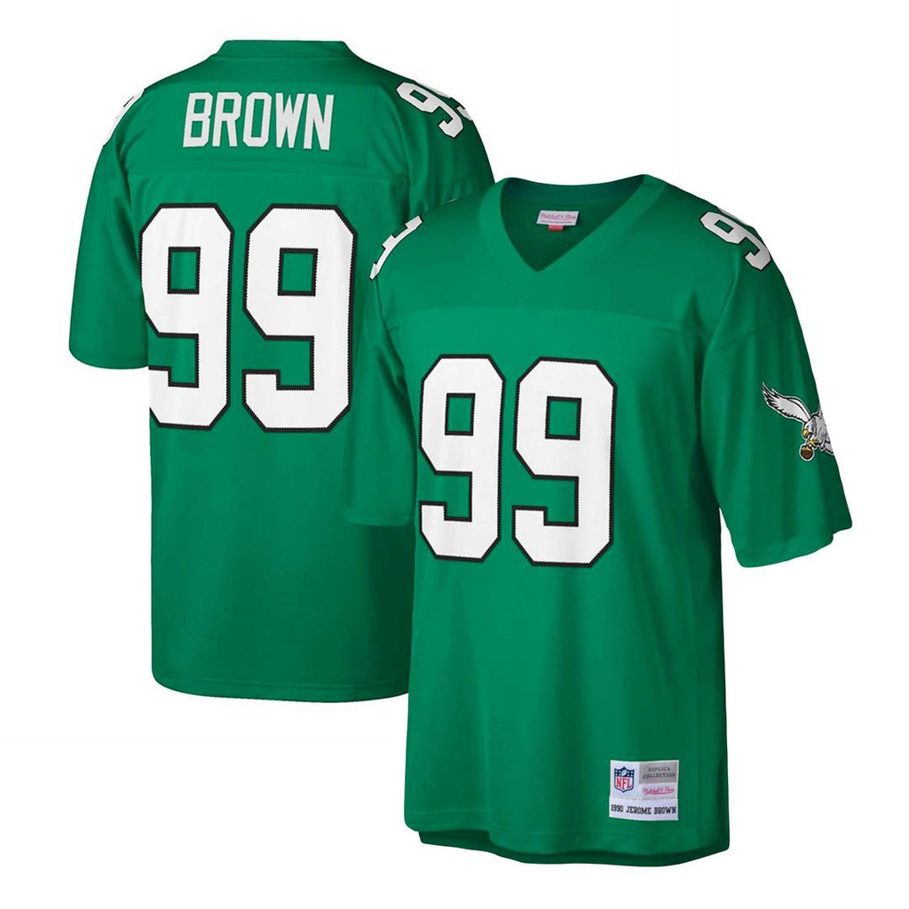 Philadelphia Eagles Jerome Brown Mitchell & Ness Big & Tall 1990 Retired Player Replica Jersey - Kelly Green