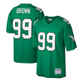 Philadelphia Eagles Jerome Brown Mitchell & Ness Big & Tall 1990 Retired Player Replica Jersey - Kelly Green