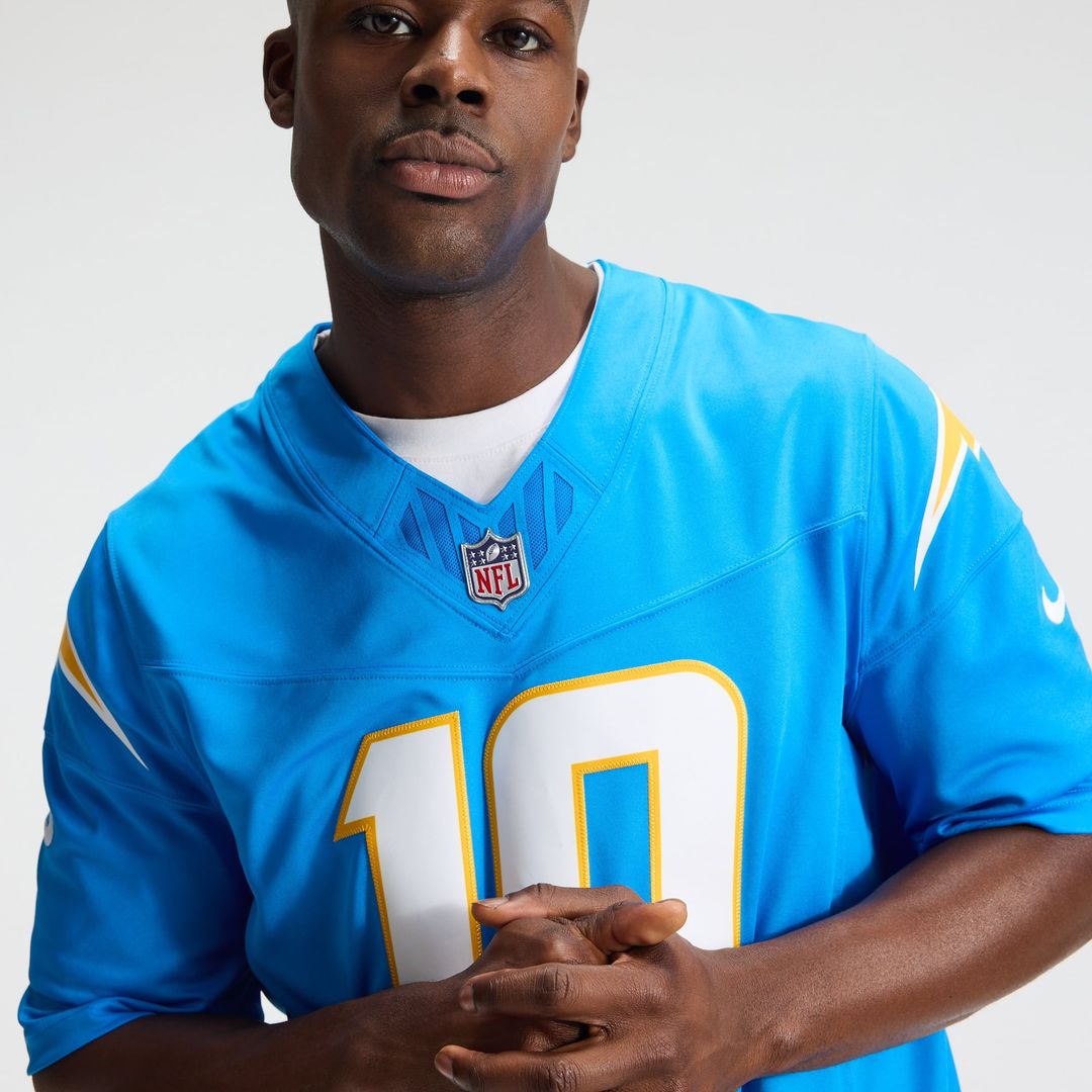 Los Angeles Chargers Justin Herbert Nike Team Vapor F.U.S.E. Stitched Limited Jersey - Powder Blue